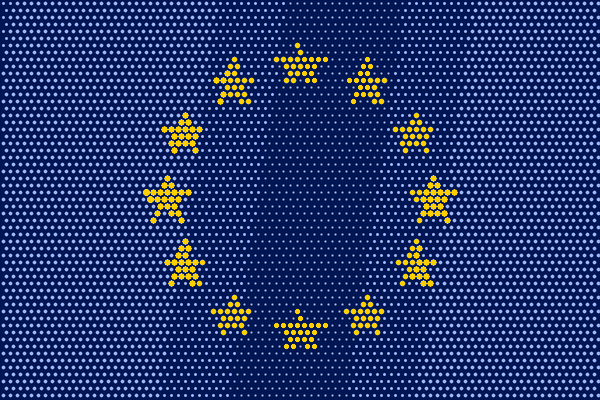 Halftone European flag.